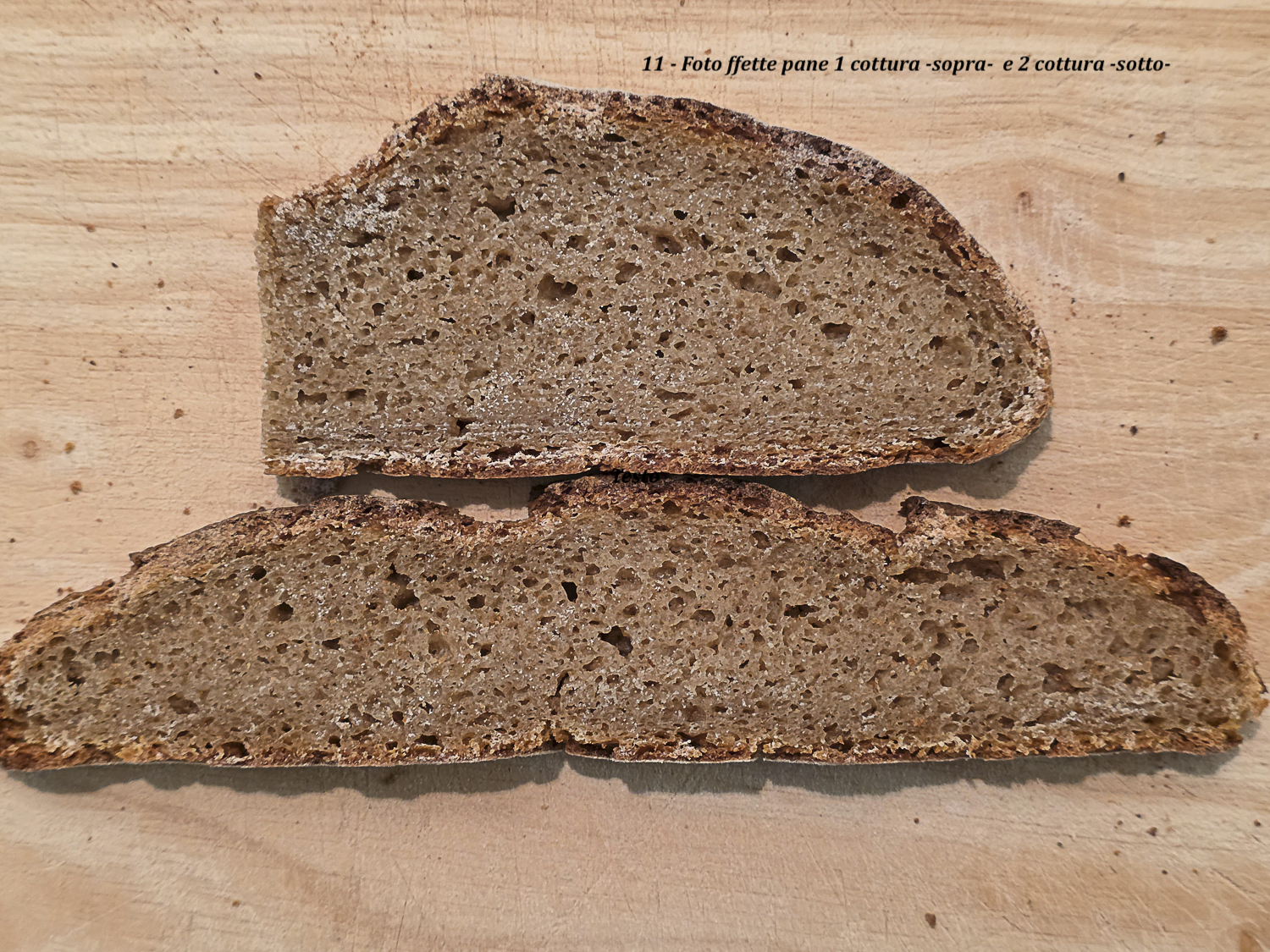 confronto tra pane di monococco della prima e della seconda cottura con diversa geometria di espansione